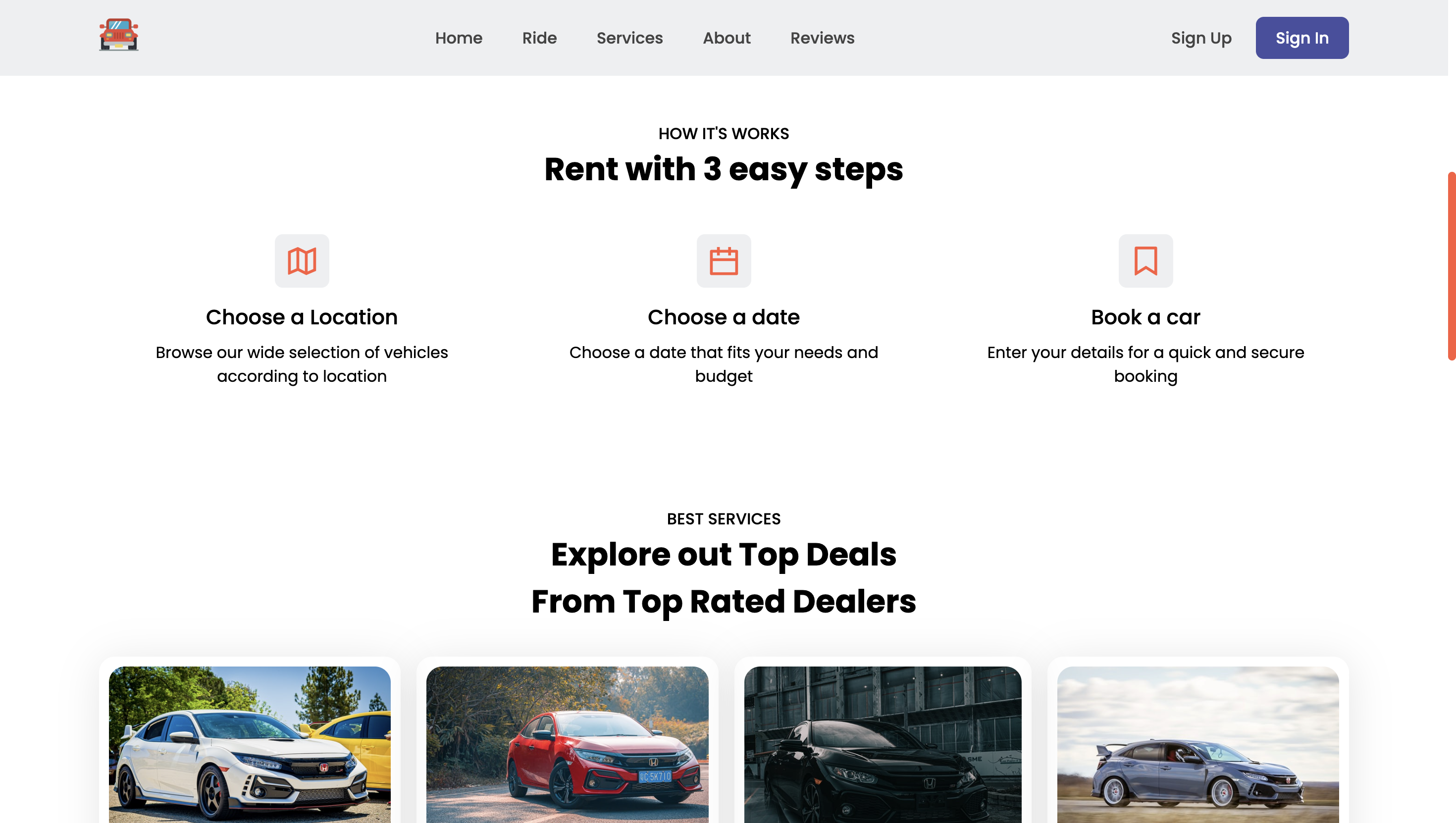 Page location voiture