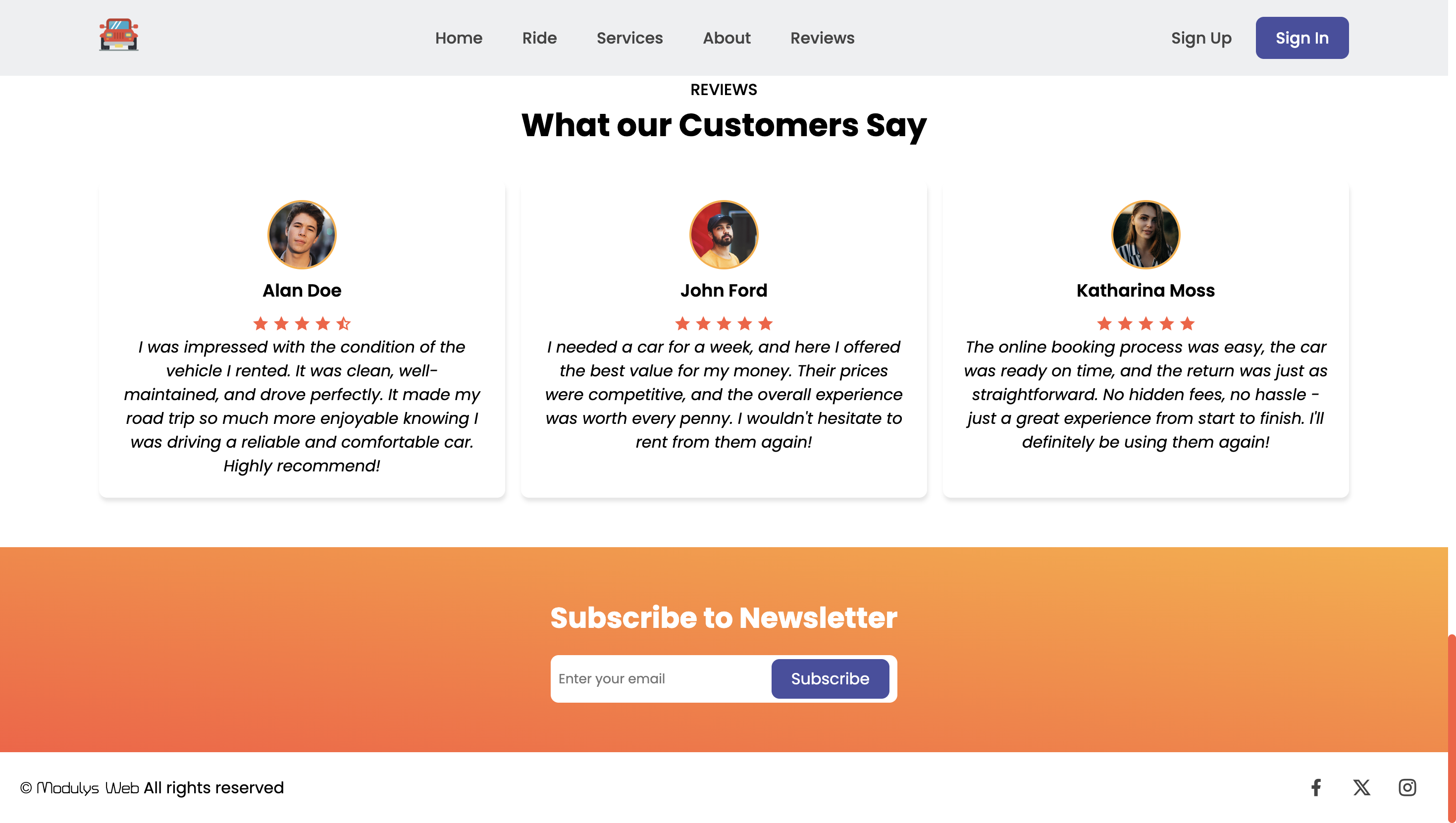 Page location voiture